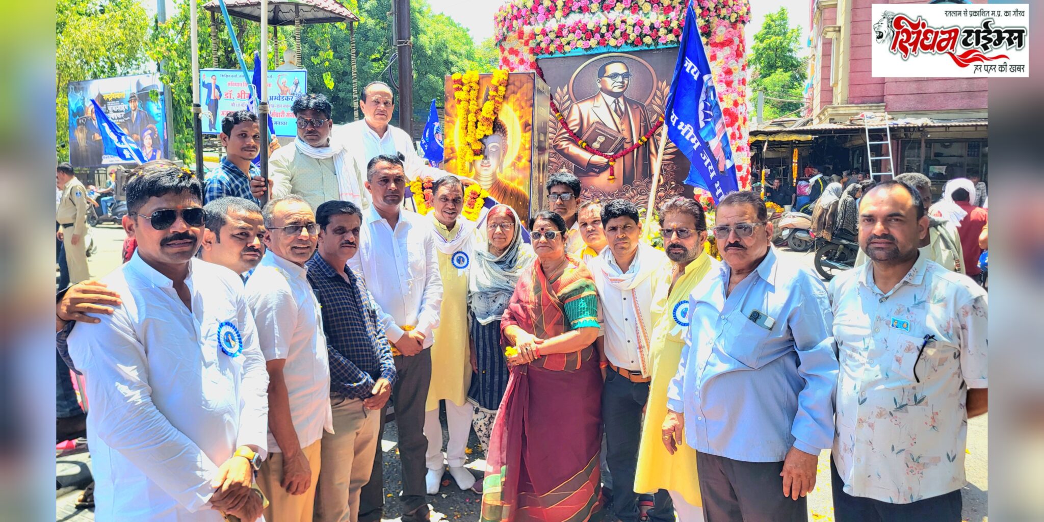 मनावर में धूम से मनाई बाबा साहब की जयंती, उत्साहित दिखे आंबेडकरवादी , बैंड के साथ चल समारोह निकाला